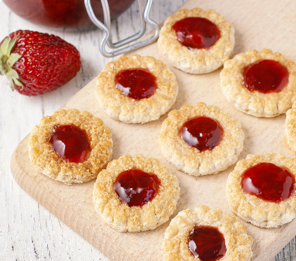 Rose Thumbprint Cookies