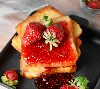 Vanilla Strawberry French Toast